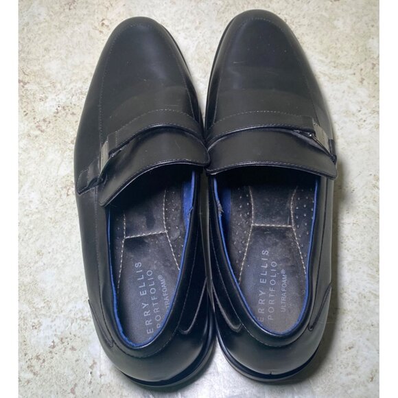 Perry Ellis Portfolio Mens Black Loafers Casual Preppy Career Wear *READ* - Picture 3 of 9